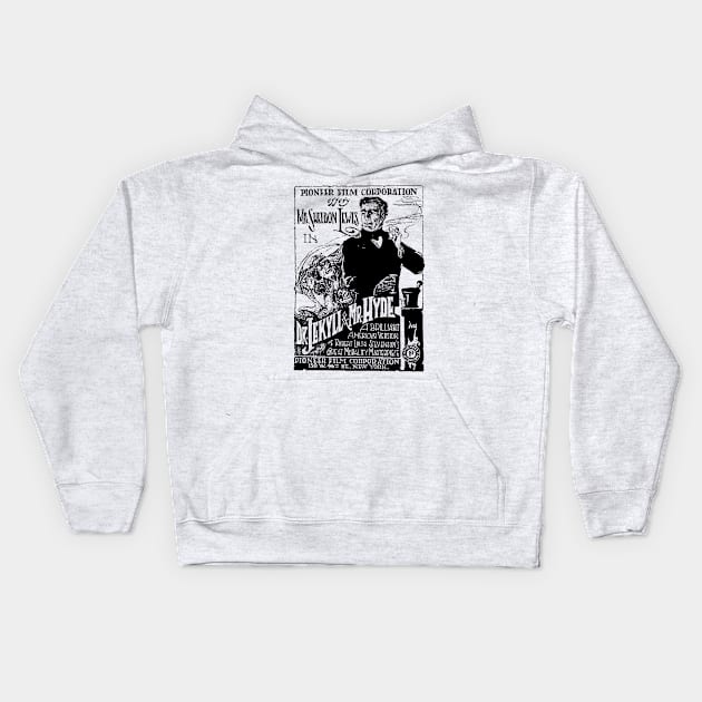 Dr. Jekyll and Mr. Hyde  (1920) Haydon Film Poster Kids Hoodie by J. Rufus T-Shirtery